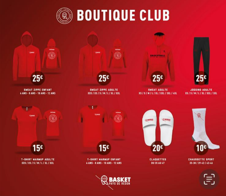 BOUTIQUE CLUB - Basket Pays de Redon
